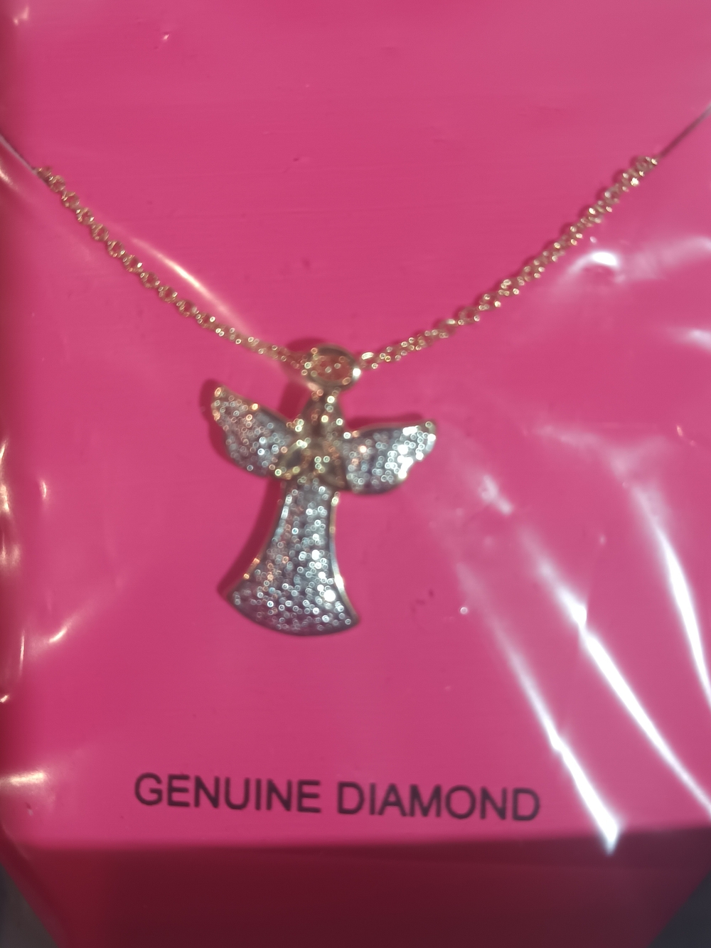 Macy's Diamond Angel Pendant Necklace